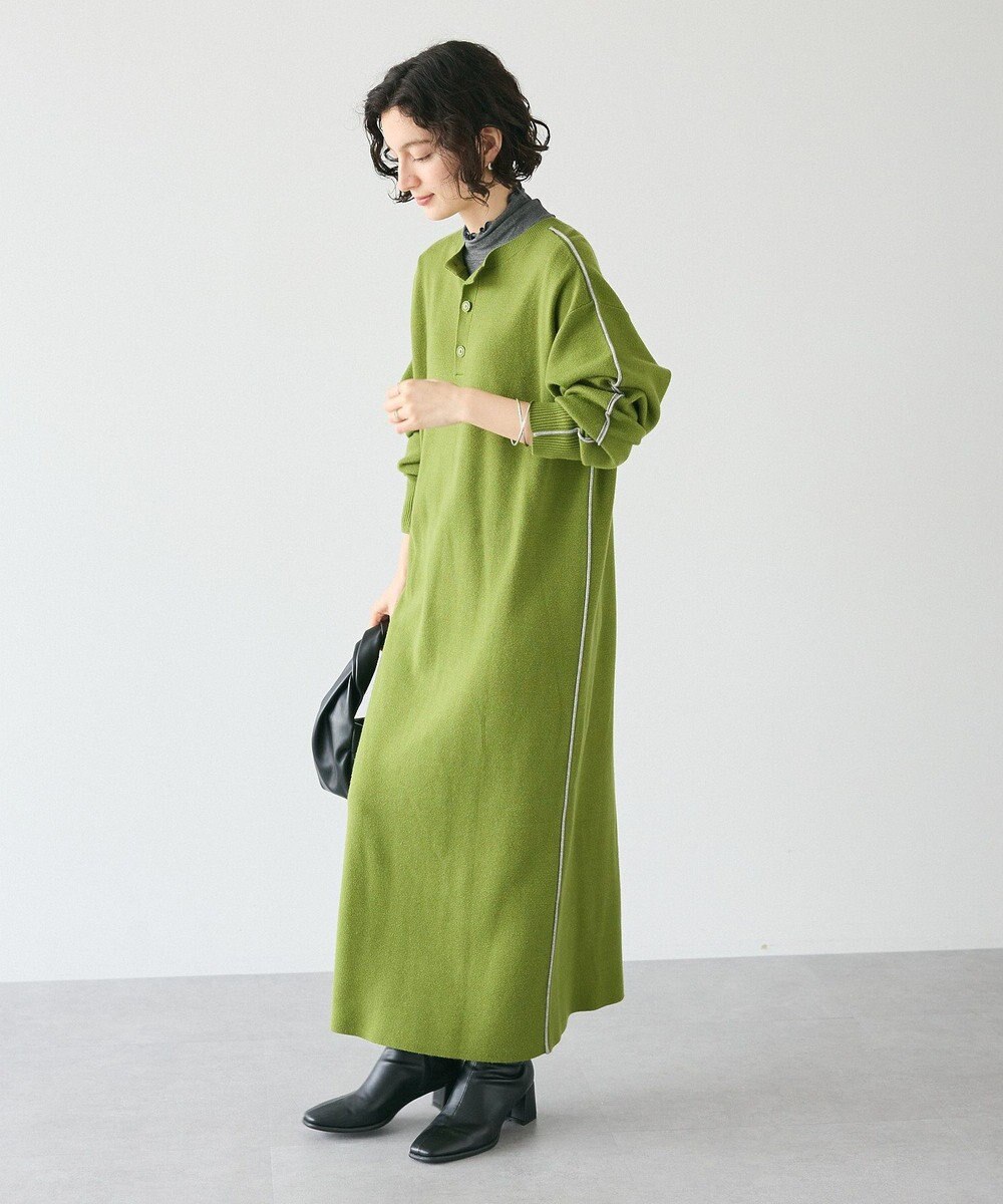 CRAFT STANDARD BOUTIQUE とてもちライン入りニットワンピース 