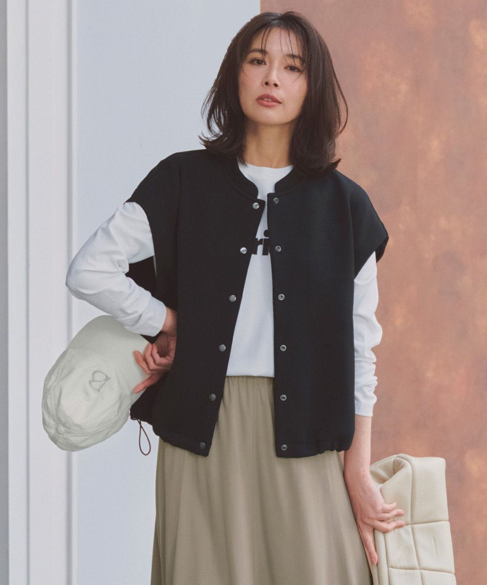 UNFILO BEAUTY FORM JERSEY スリーブレス ブルゾン 