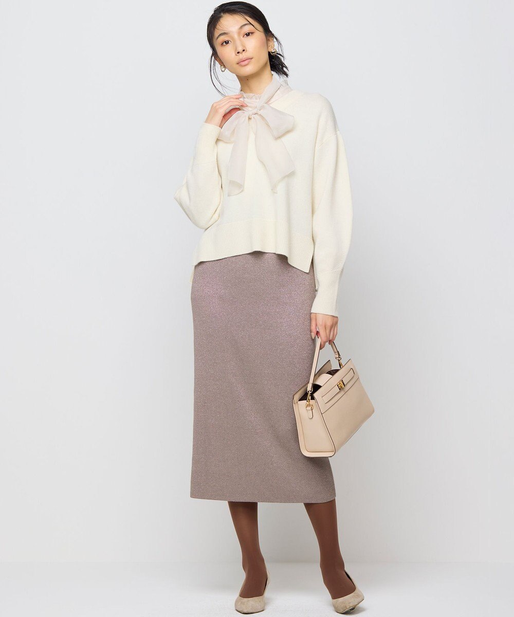 組曲 【Oggiコラボ】きらきらラメニットスカート 