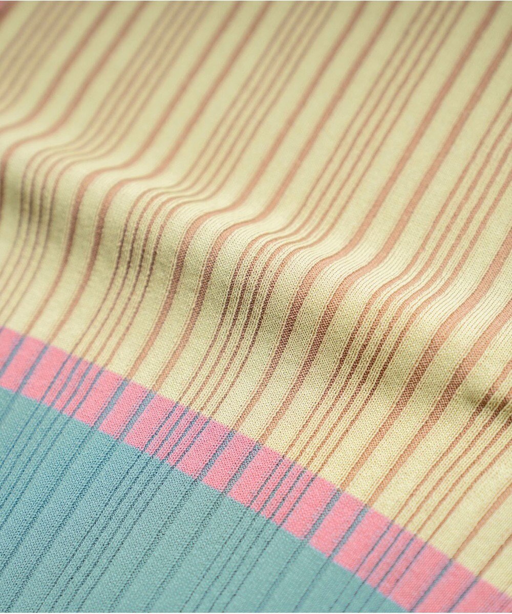 COQ CACTUS カラーブロックリブニット 