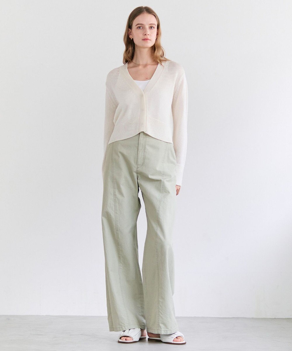 BEIGE， PREHNA / コットンツイル カービーシームワイドパンツ 