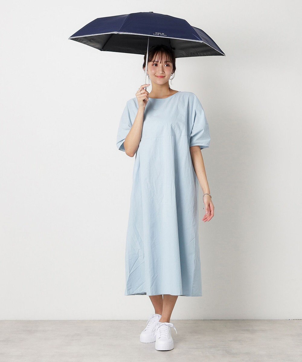 MOONBAT 【WEB限定】 POLO RALPH LAUREN（ポロ ラルフローレン） 晴雨兼用日傘 ワンポイントポロベア プリント 折りたたみ傘 ポーチタイプ 1級遮光/遮熱/遮光 