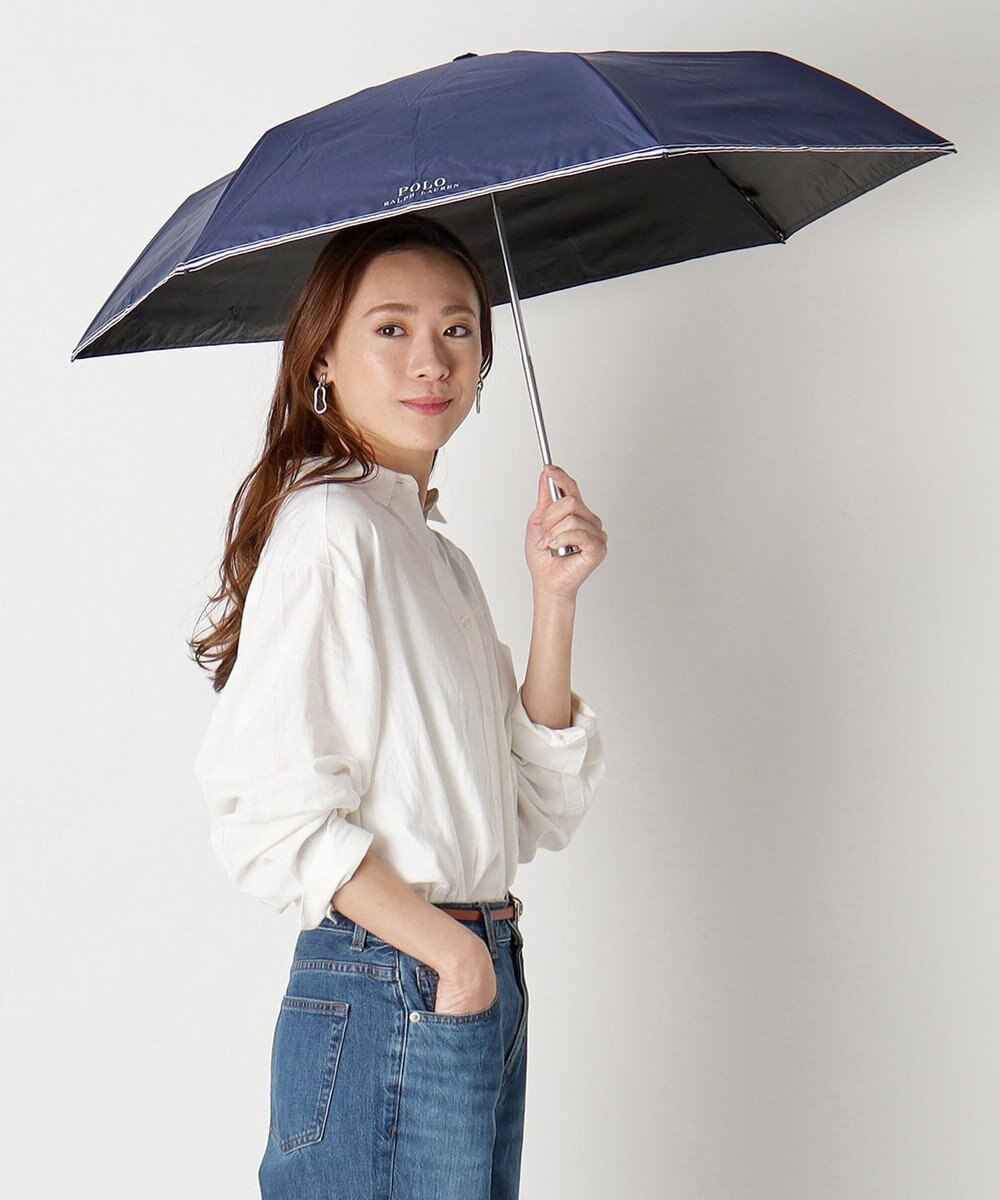 MOONBAT 【WEB限定】 POLO RALPH LAUREN（ポロ ラルフローレン） 晴雨兼用日傘 ワンポイントポロベア プリント 折りたたみ傘 ポーチタイプ 1級遮光/遮熱/遮光 