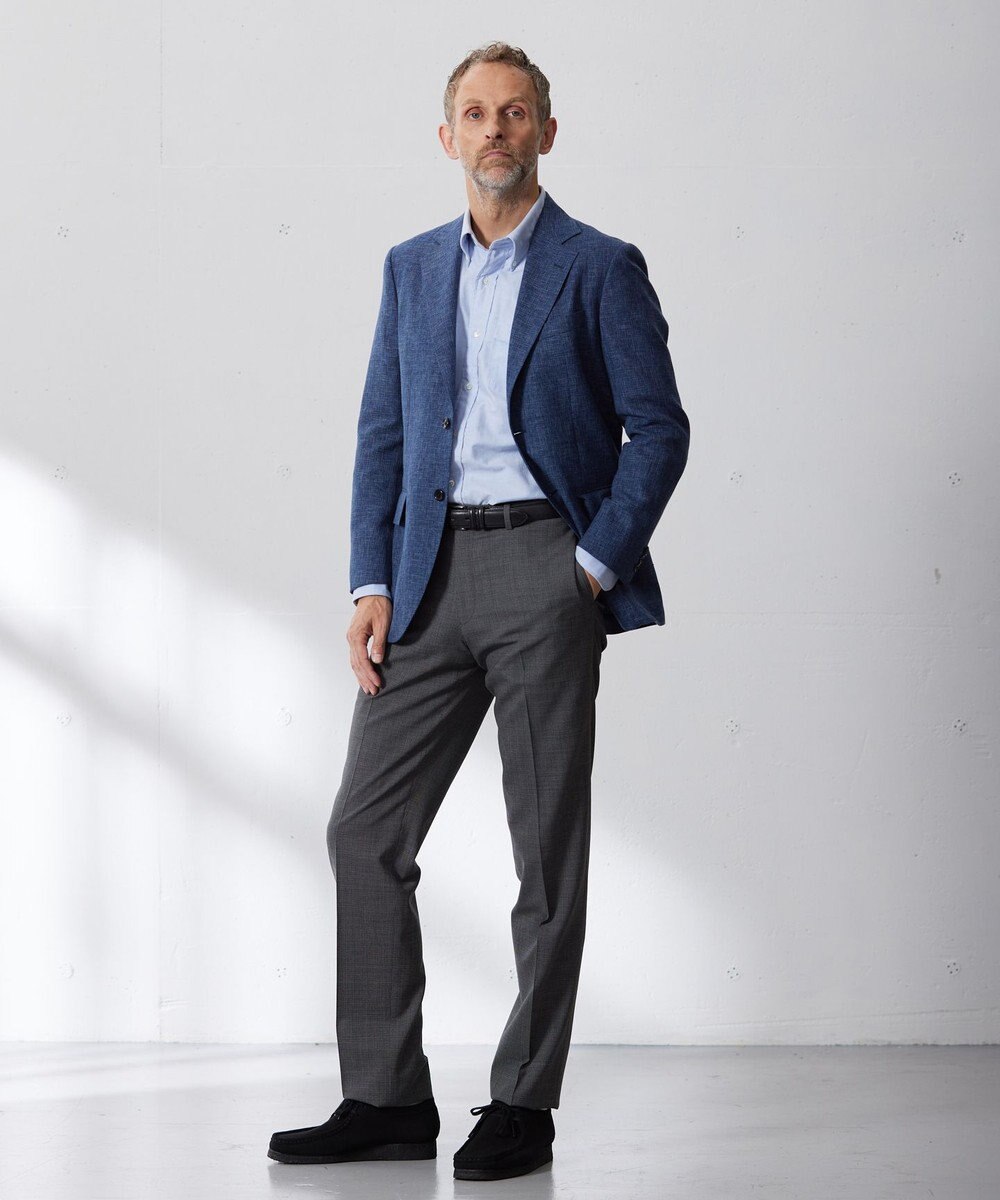 J.PRESS MEN 【J.PRESS BASIC】ペピンメリノコンフォート ラスティックハウンドトゥース スラックス 