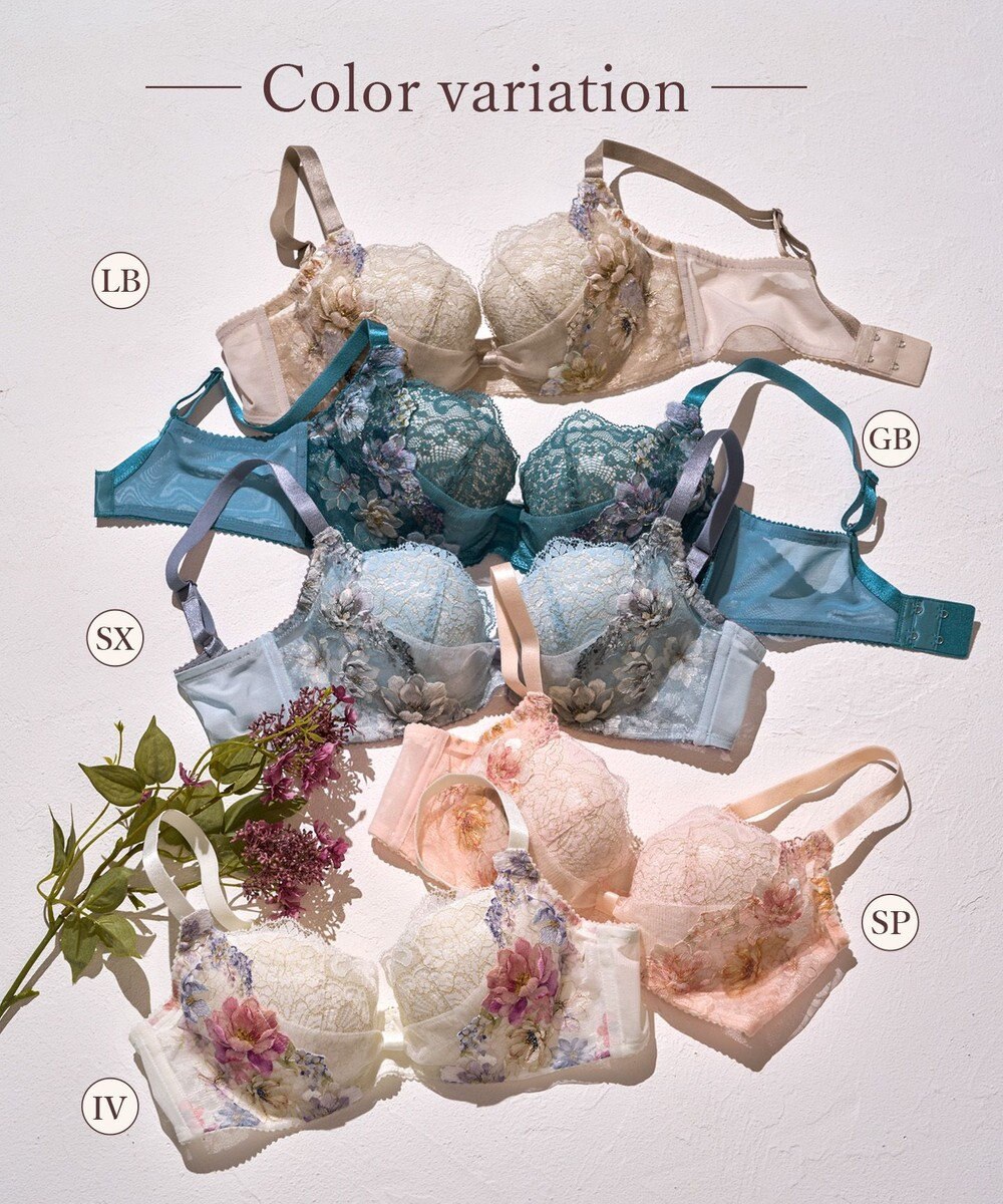 WACOAL ブラジャー 【リボンブラ 脇すっきり】 脇高設計 着やせシルエット 動いても谷間キープ Gカップまで対応 大きいサイズ レディース BXB443 /ワコール 