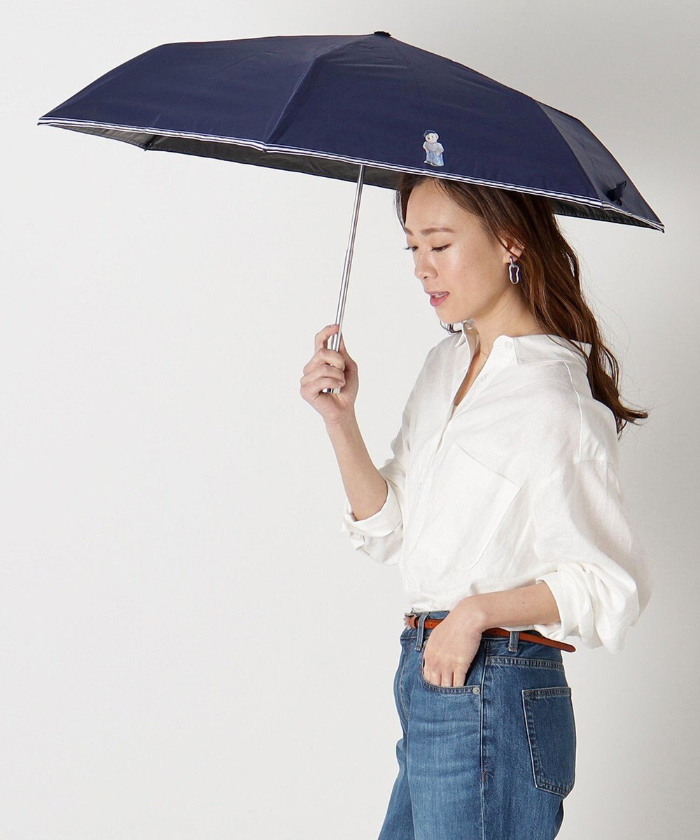 MOONBAT 【WEB限定】 POLO RALPH LAUREN（ポロ ラルフローレン） 晴雨兼用日傘 ワンポイントポロベア プリント 折りたたみ傘 ポーチタイプ 1級遮光/遮熱/遮光 