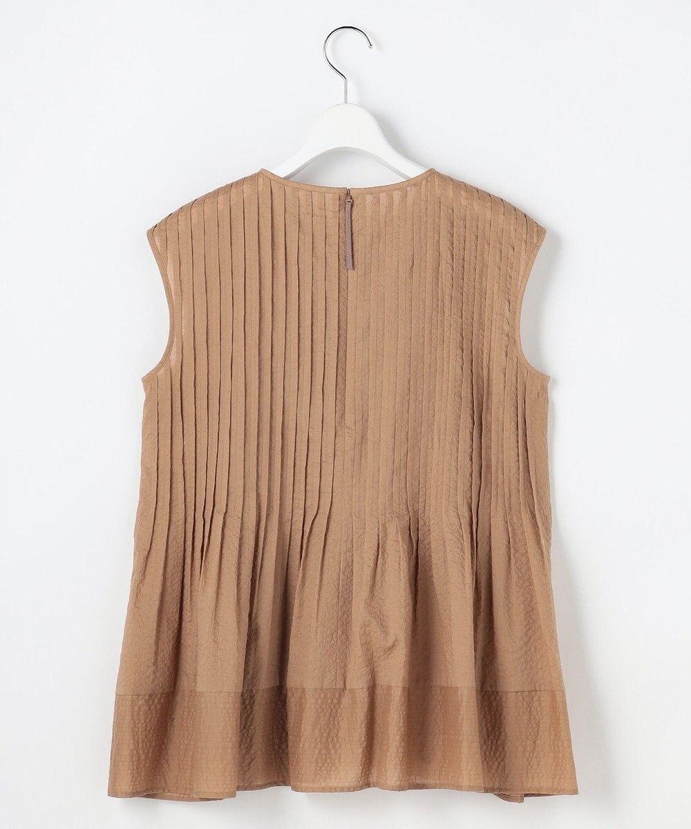 自由区 S 【涼やか】エアリーコットンリップピンタックフレンチスリーブ ブラウス 