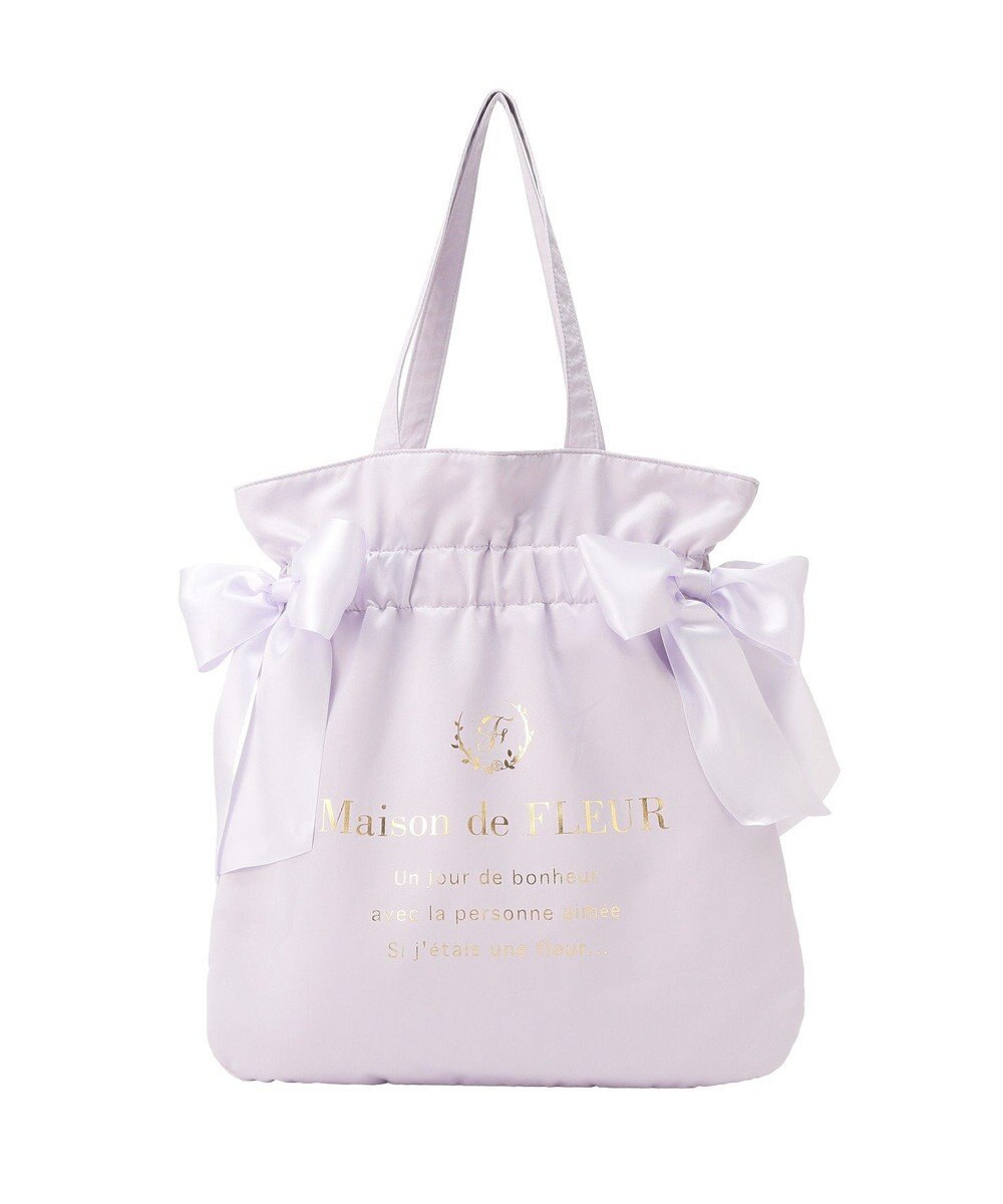 Maison de FLEUR 《セット商品》ダブルリボンギャザートート・ポーチ 