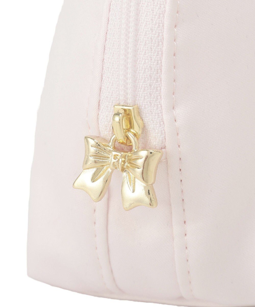 Maison de FLEUR サテンリボンラウンドポーチ 