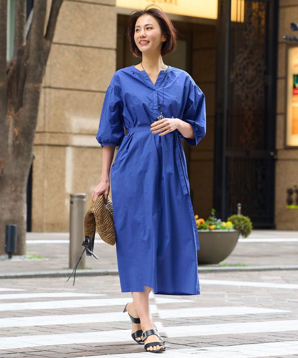 自由区 【洗える・XSサイズあり】タイプライターピースダイ ワンピース 