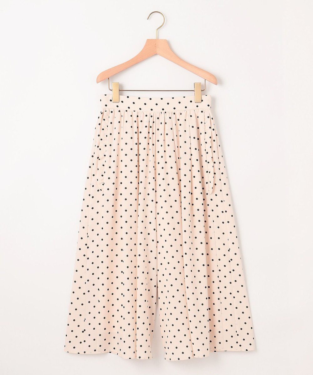 組曲 L 【WEB限定】ドットプリントデシン フリルパンツ 