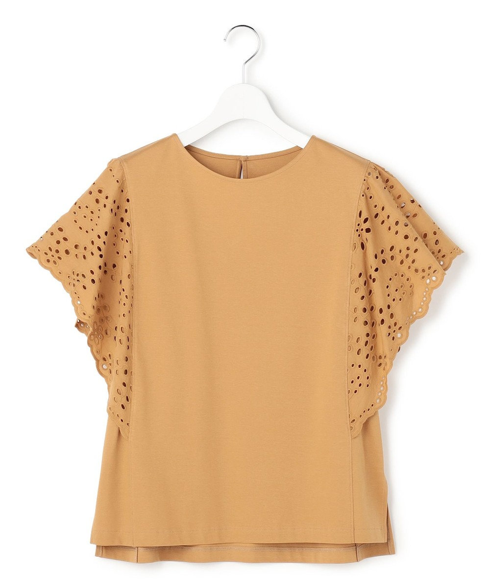 23区 【先行予約】カットワークエンブロイダリー デザインスリーブ トップス 