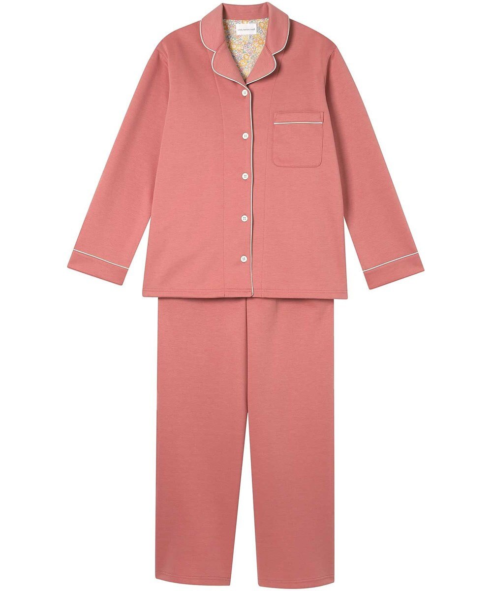 une nana cool 【綿混】ハイゲージダブルエアー 長袖開襟パジャマ MADE WITH LIBERTY FABRIC 