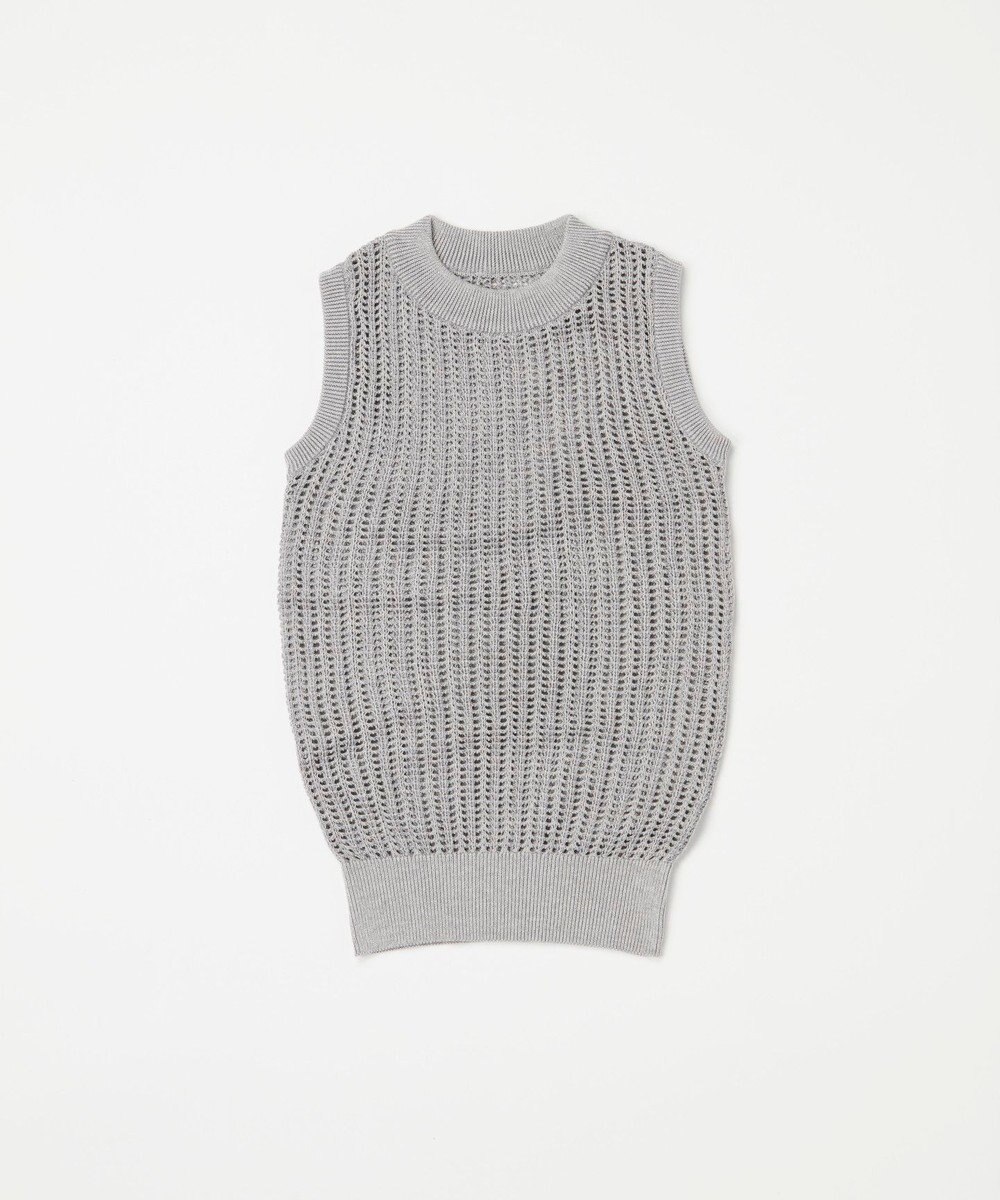 TOQUE 25SS新作〈大草直子さんアドバイザー〉【天然素材】シルク×コットン粗メッシュニットノースリーブ 