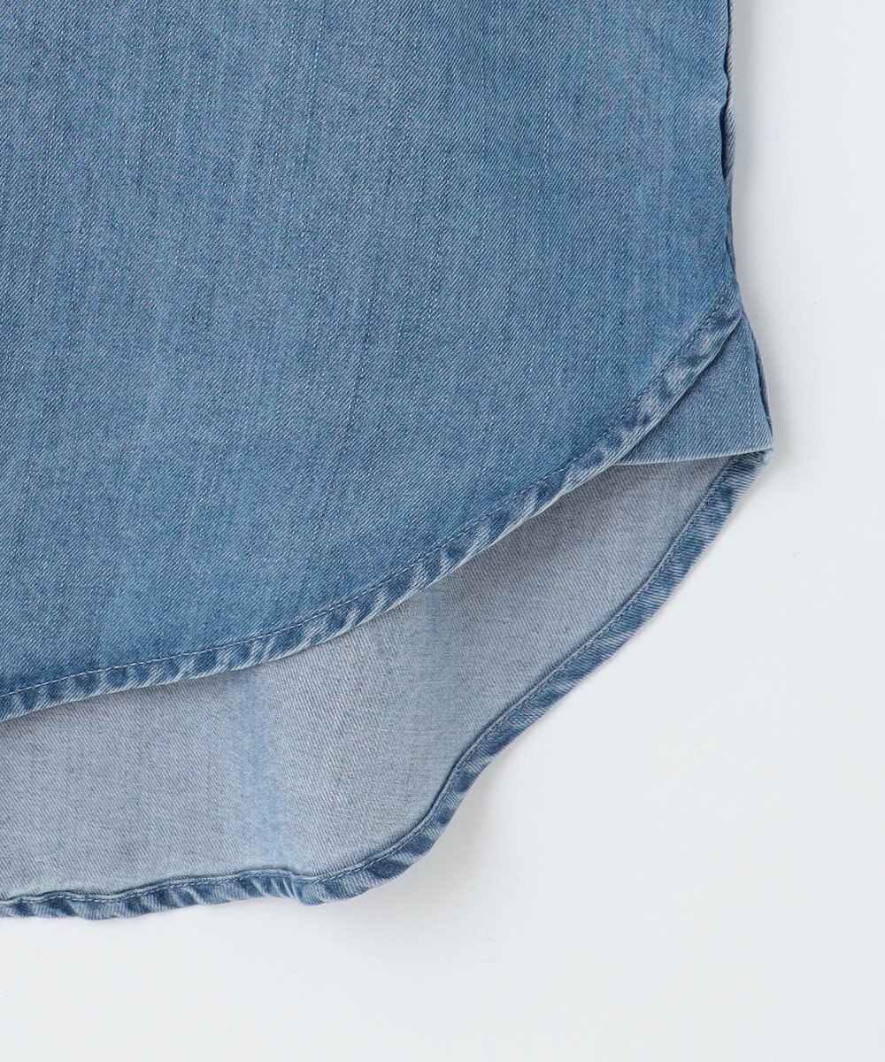 ANY L 【洗濯機可】パールボタンデニムシャツ 