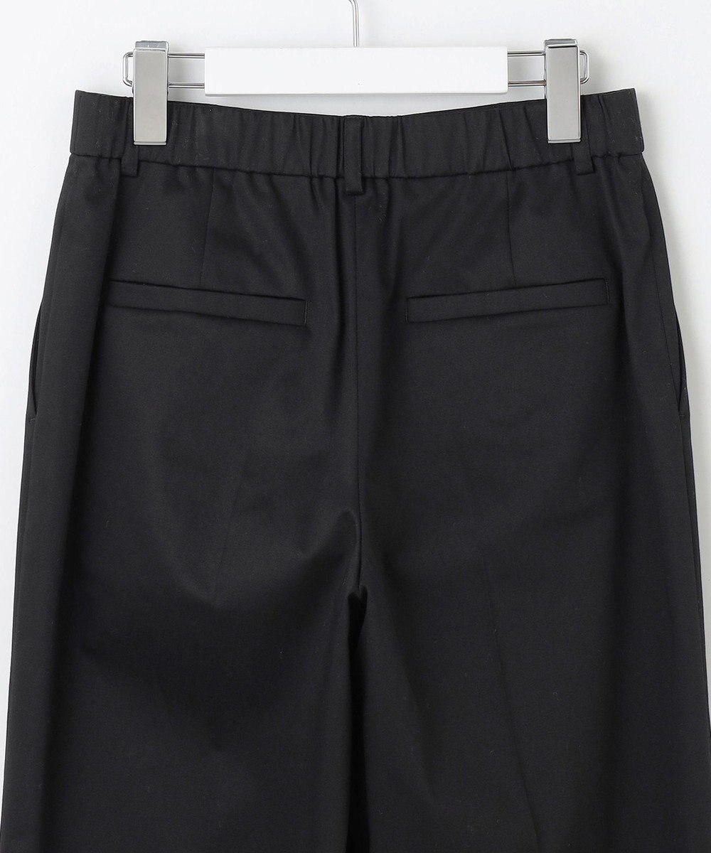 自由区 S 【UVカット・接触冷感・洗える】コットンサテンクロップド丈ワイドストレート パンツ 