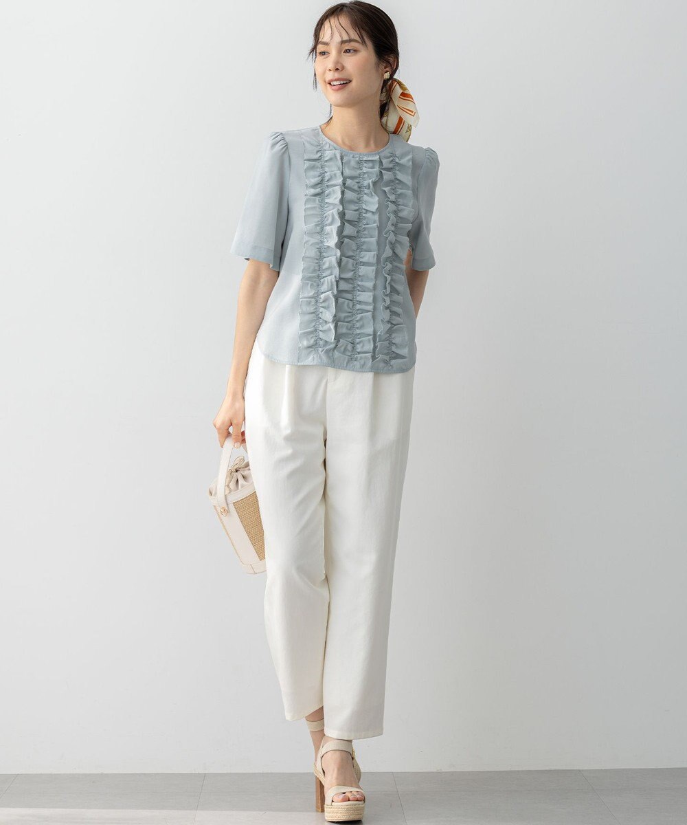 組曲 S 【WEB限定】ヴィンテージジョーゼットフリル ブラウス 