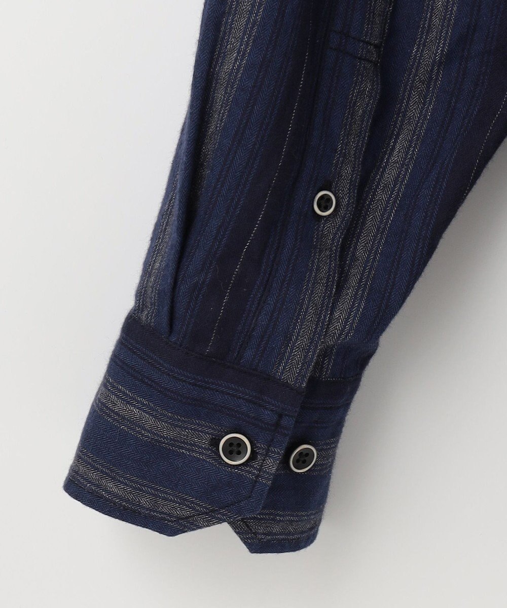 JOSEPH ABBOUD MOUNTAIN 【SPACE／UNISEX】JCヘリンボンワイドストライプ シャツ 