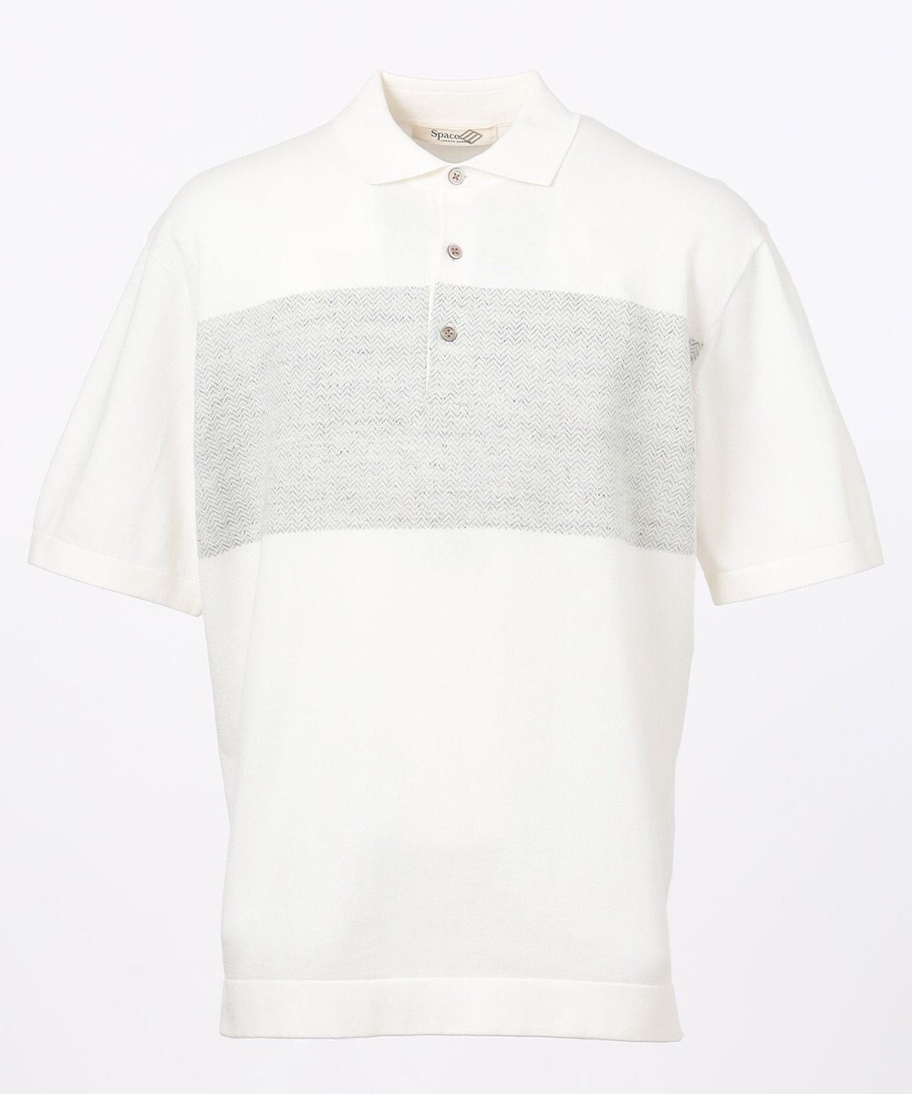 JOSEPH ABBOUD MOUNTAIN 【SPACE】OGストレッチコットン ニットポロシャツ 