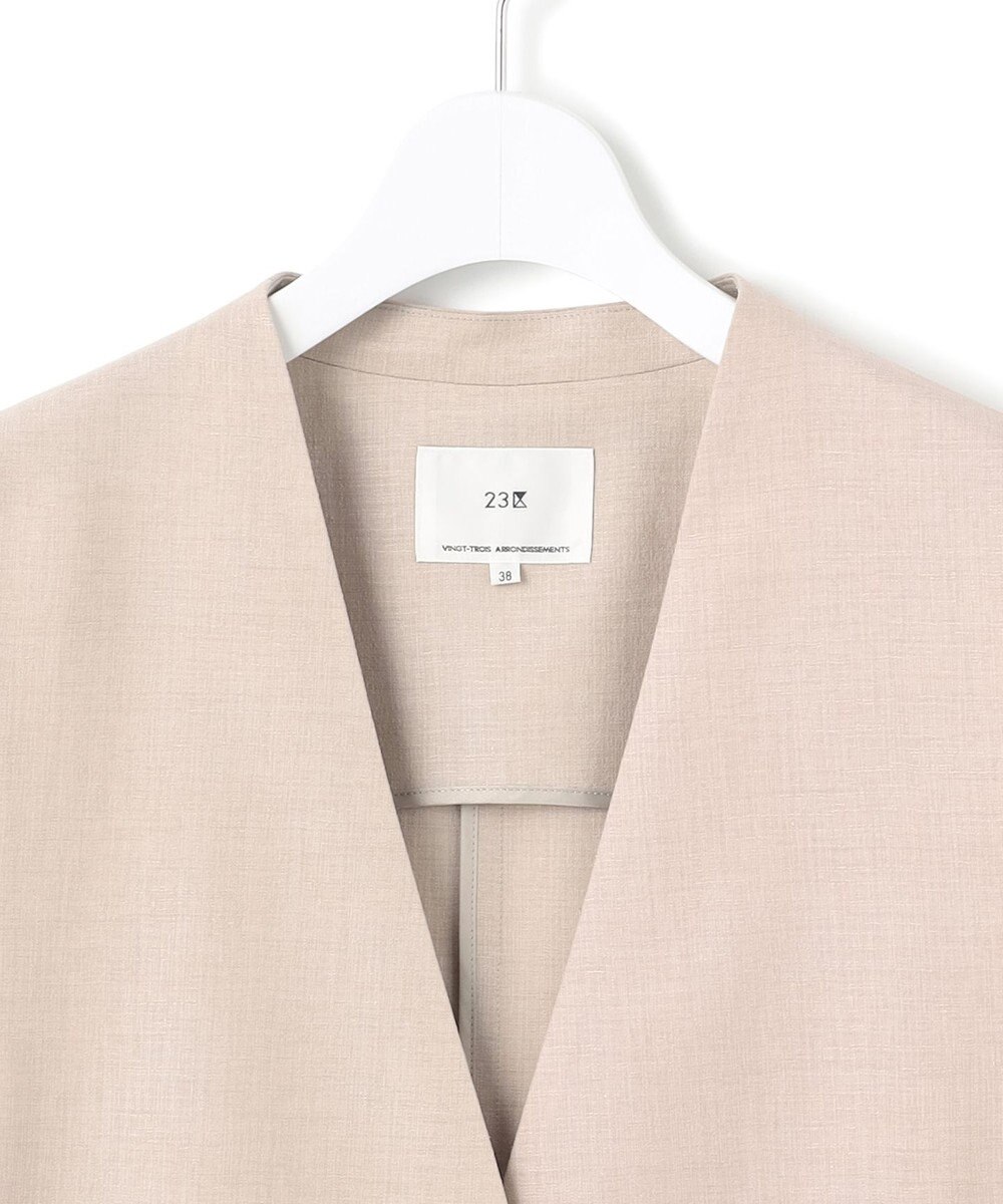 23区 【洗える】トリアセスラブストレッチ ジレ 