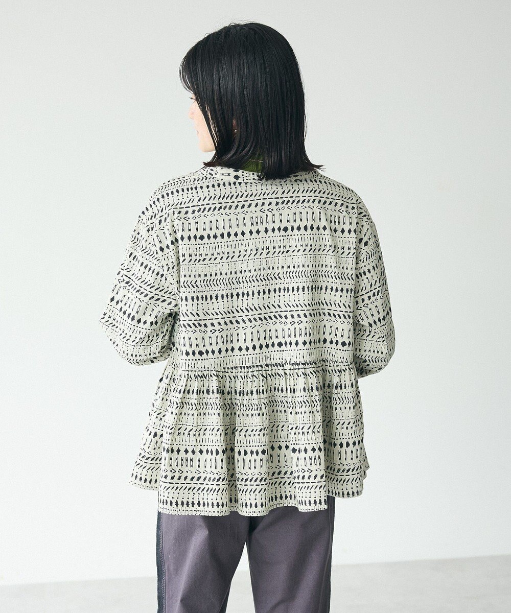 CRAFT STANDARD BOUTIQUE フリンジ紐付ペプラムブラウス 