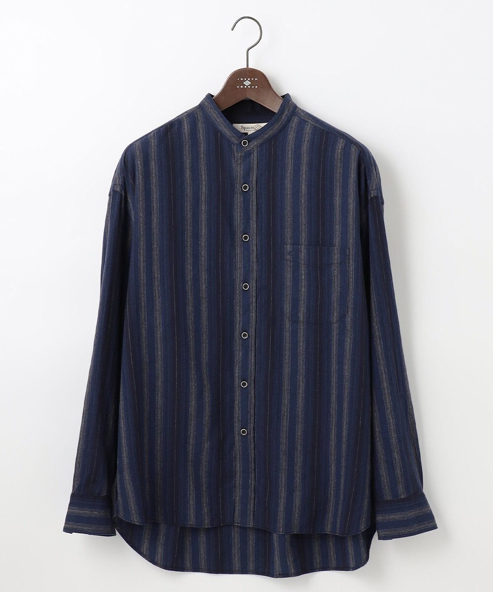 JOSEPH ABBOUD MOUNTAIN 【SPACE／UNISEX】JCヘリンボンワイドストライプ シャツ 
