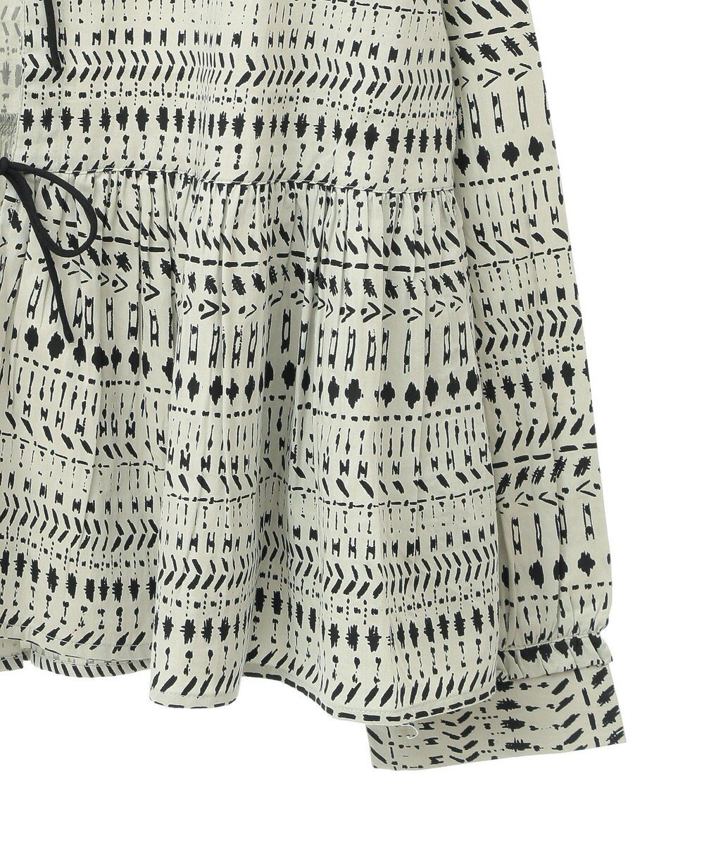 CRAFT STANDARD BOUTIQUE フリンジ紐付ペプラムブラウス 