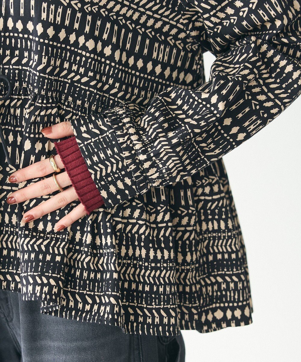 CRAFT STANDARD BOUTIQUE フリンジ紐付ペプラムブラウス 