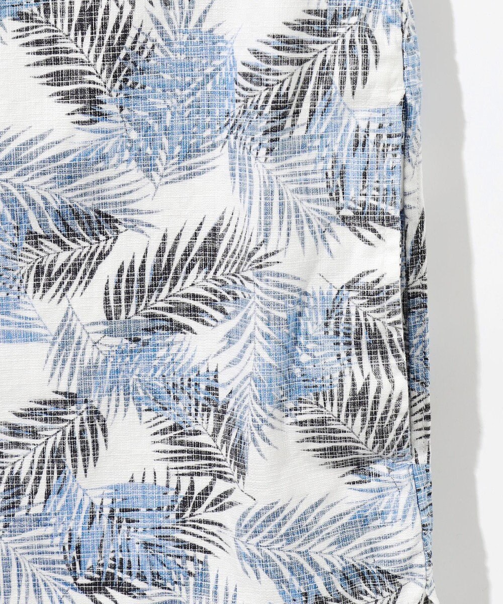 JOSEPH ABBOUD MOUNTAIN 【通気性・腰ポケット付き】ジャングルリーフプリント 半袖シャツ 