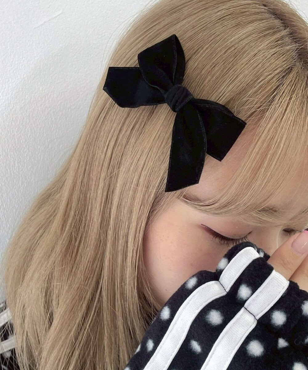 WEGO LベロアBIGリボンクリップ 