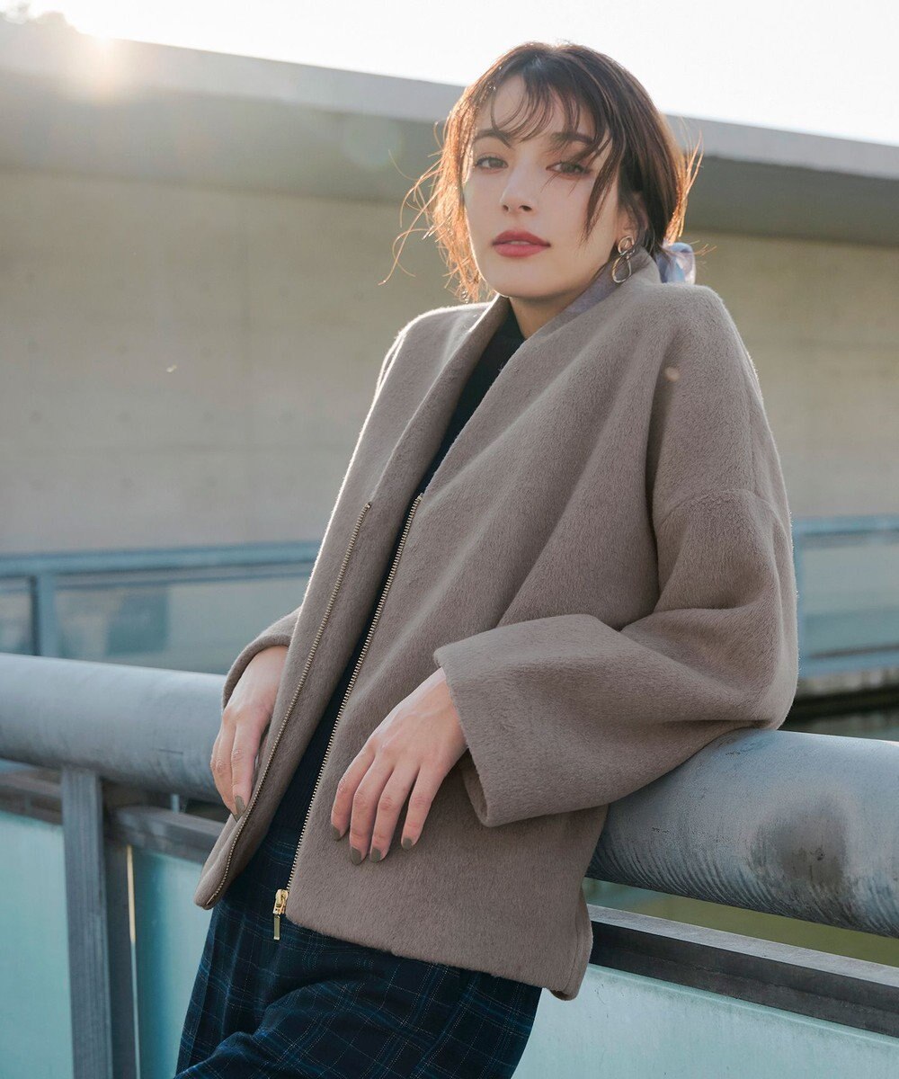 Tiaclasse モッサ風ダブルフェイスコート 