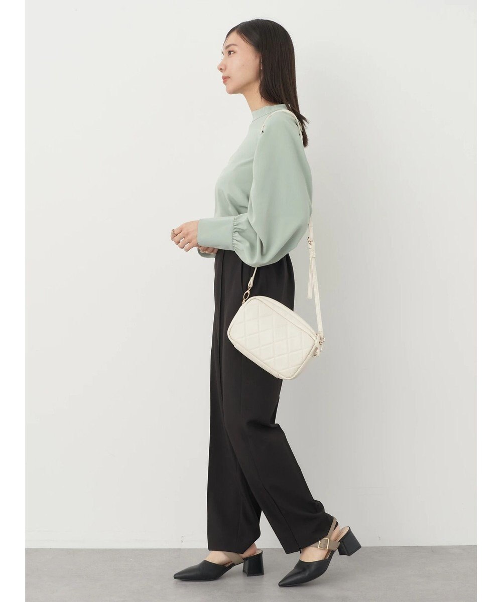 earth music&ecology ラグランギャザースリーブブラウス 