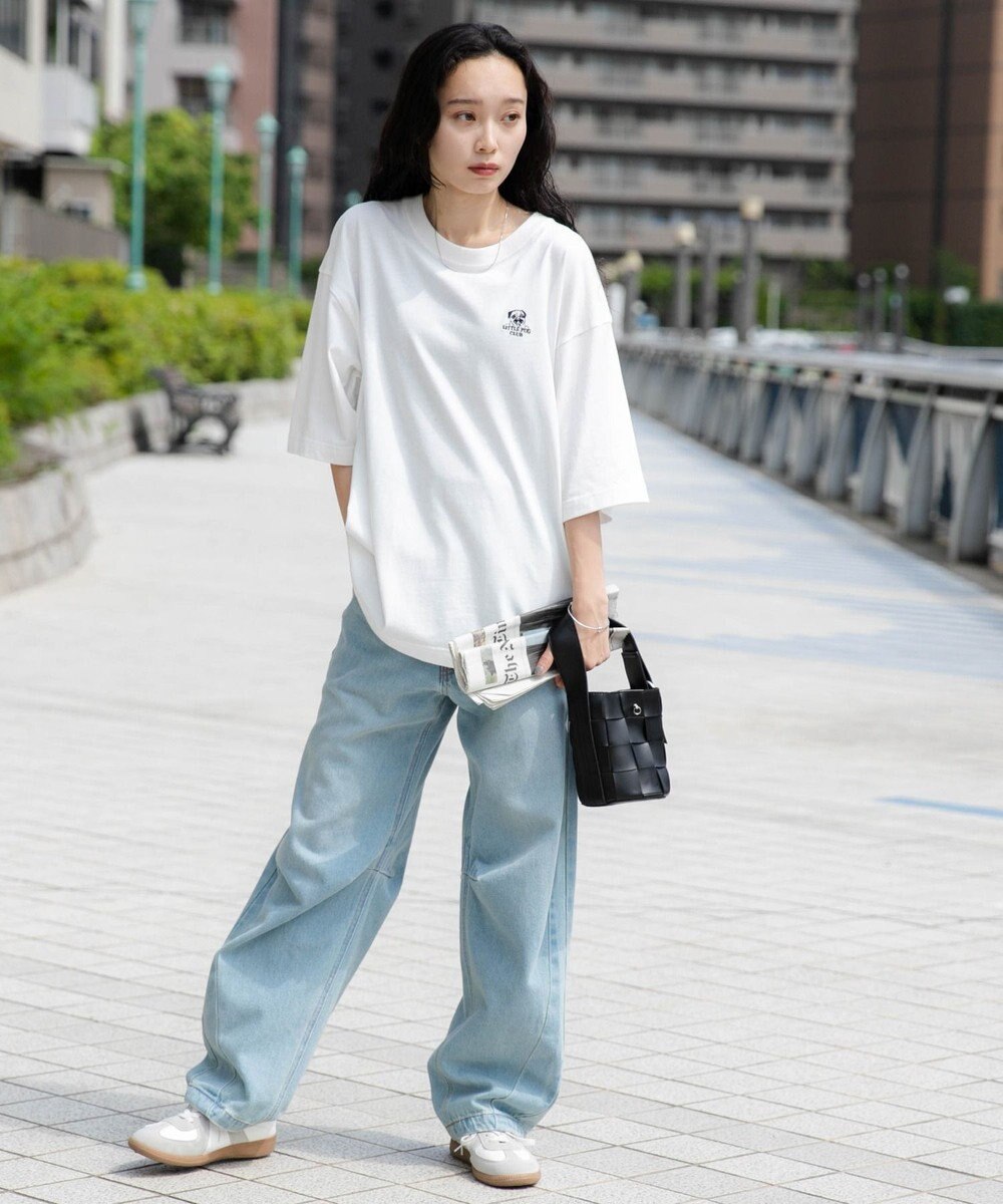 WEGO 【ユニセックス着用ITEM/綿100%/SMLサイズ展開】リラックスフィットワンポイントT（S） 