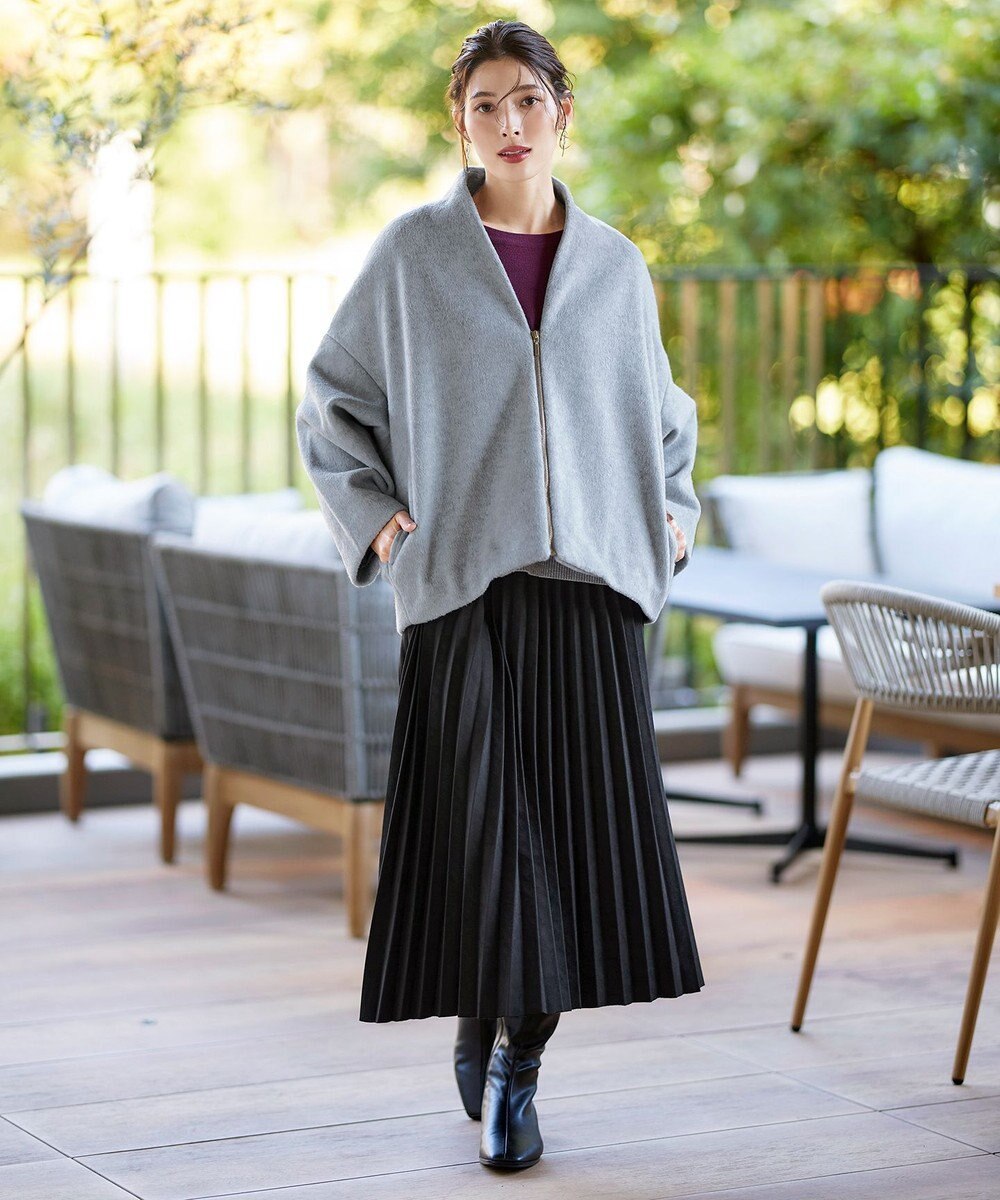 Tiaclasse モッサ風ダブルフェイスコート 