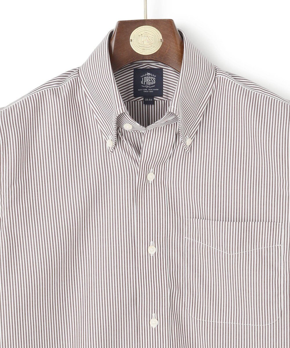 J.PRESS MEN 【PREMIUM PLEATS / 形態安定】ロンドンストライプ ドレスシャツ / B.D. 
