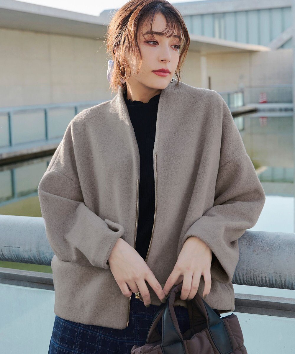 Tiaclasse モッサ風ダブルフェイスコート 