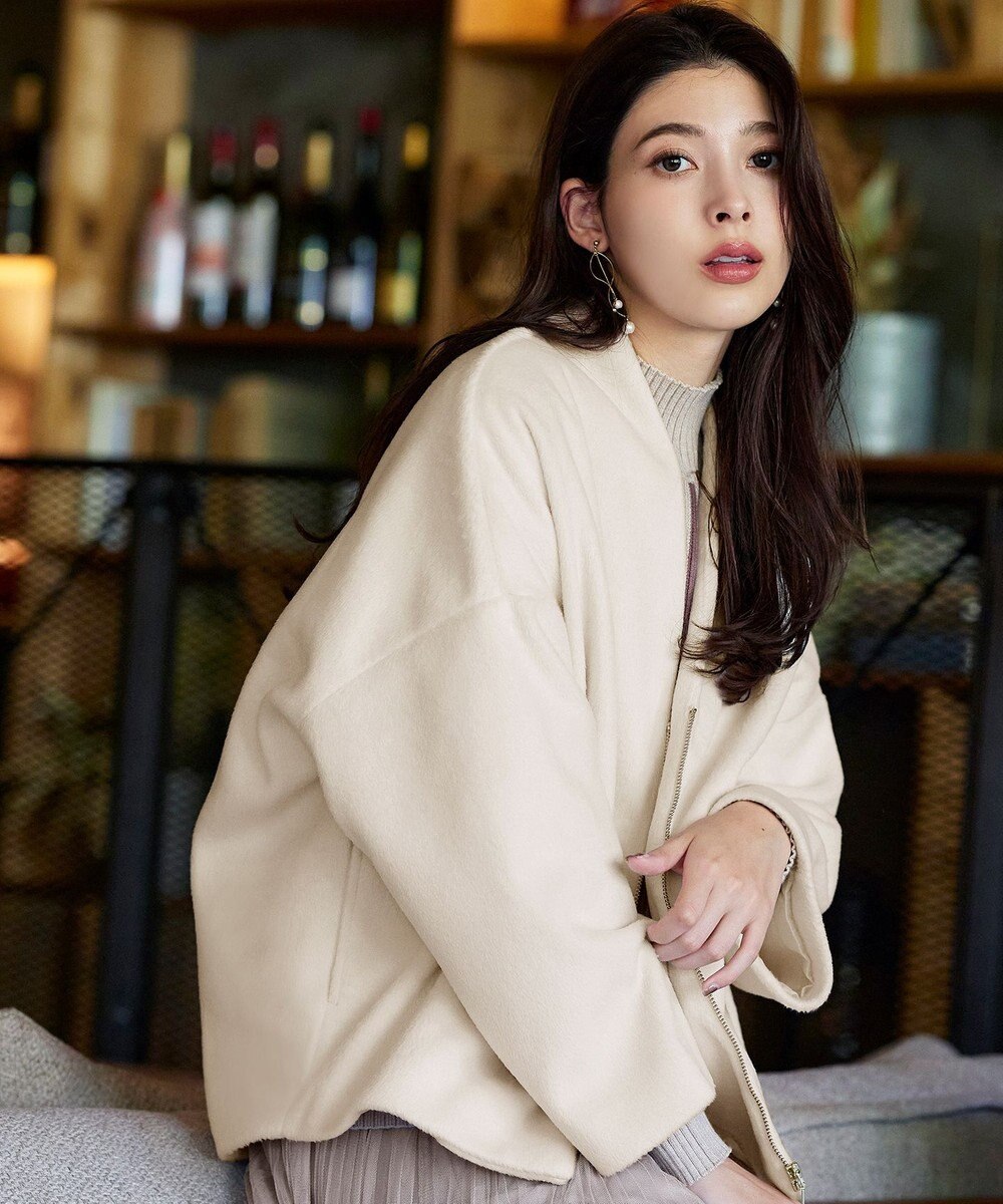 Tiaclasse モッサ風ダブルフェイスコート 