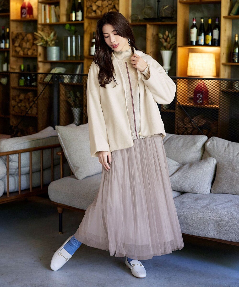 Tiaclasse モッサ風ダブルフェイスコート 