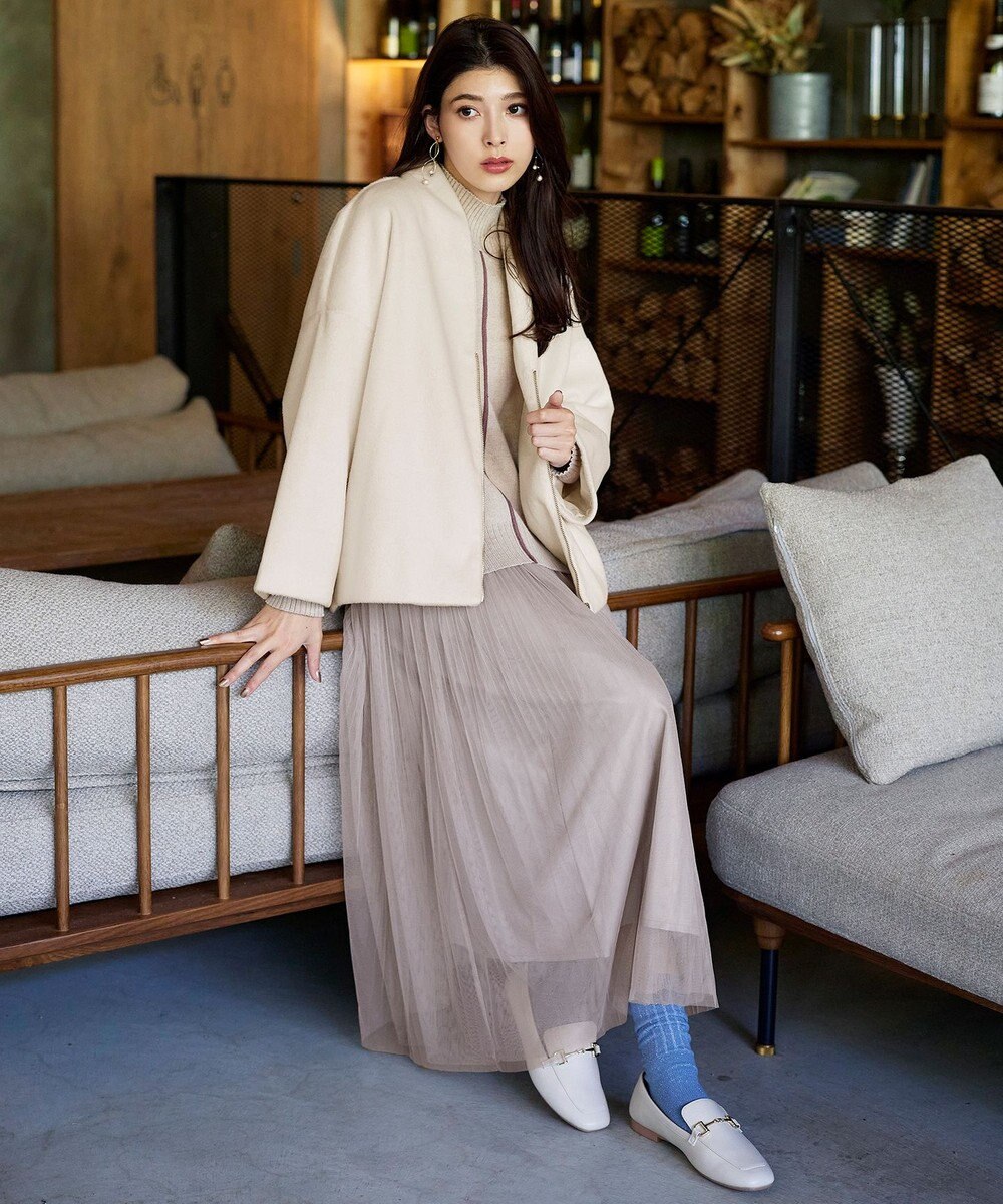 Tiaclasse モッサ風ダブルフェイスコート 