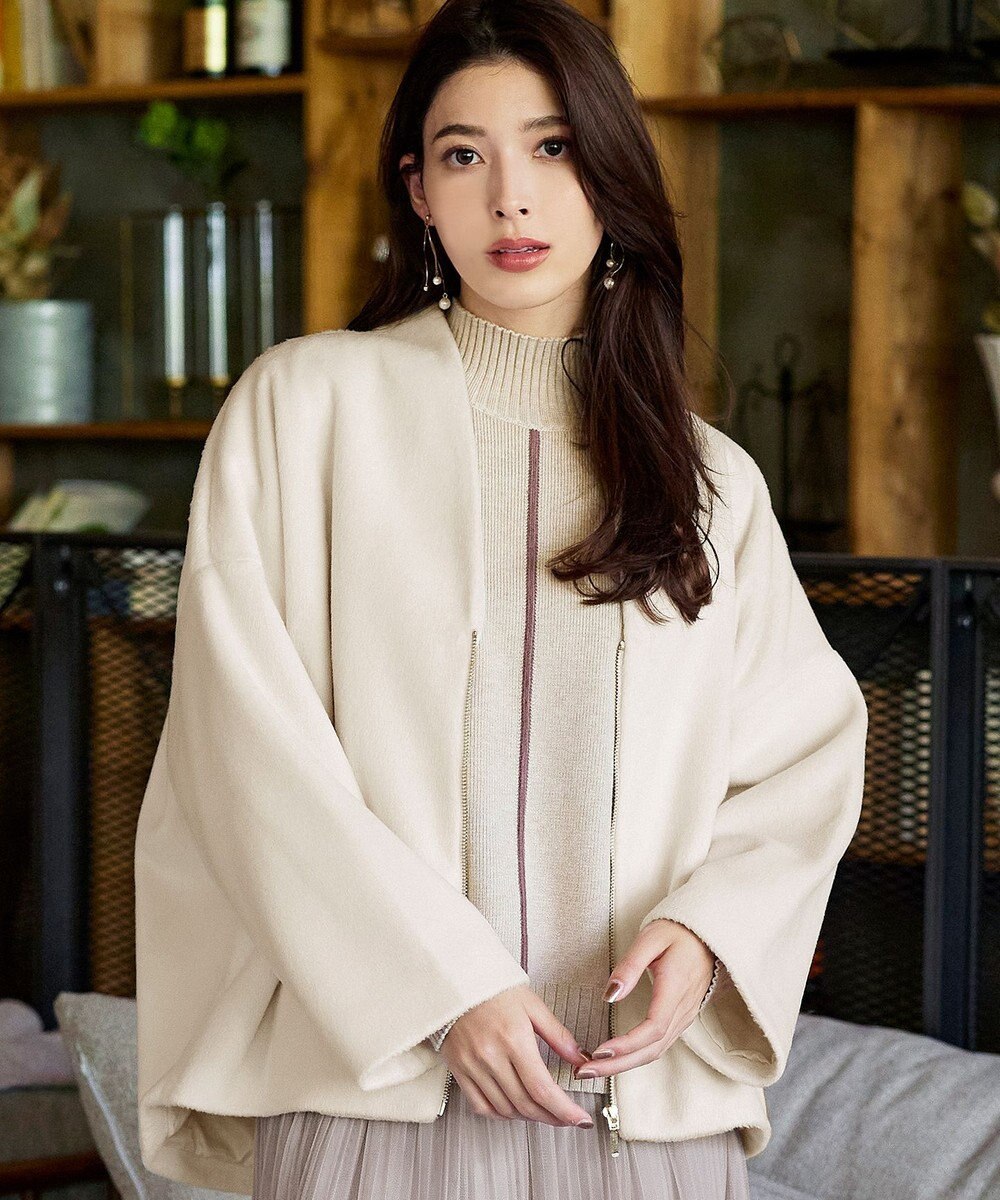 Tiaclasse モッサ風ダブルフェイスコート 