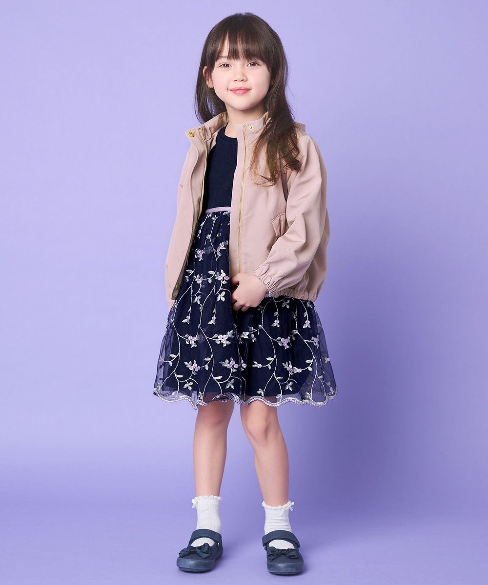 ANY KIDS 刺繍チュールガーリー ワンピース 