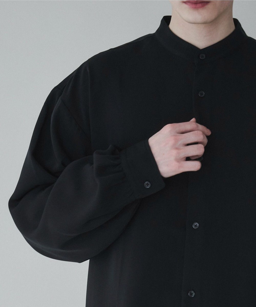 WEGO トロミBIGバンドカラーシャツ 