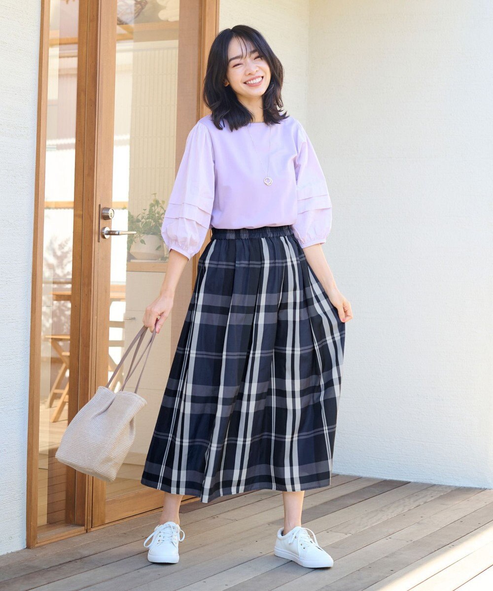 ANY 【洗濯機可能・ウエストゴム】ビックチェックスカート 