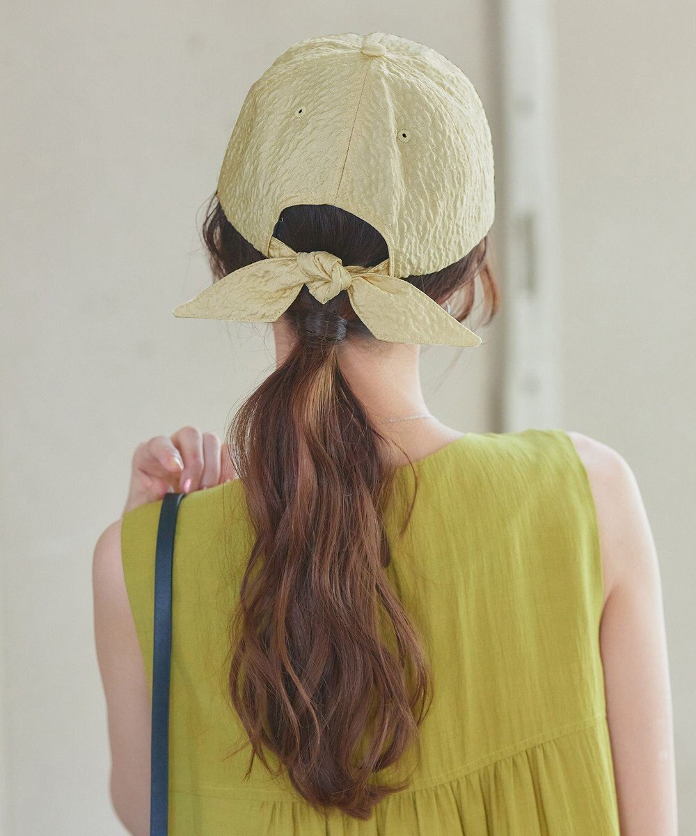 Tiaclasse 【安田美沙子さん/小倉優子さん着用】ジャガードリボンキャップ/リボンキャップ 