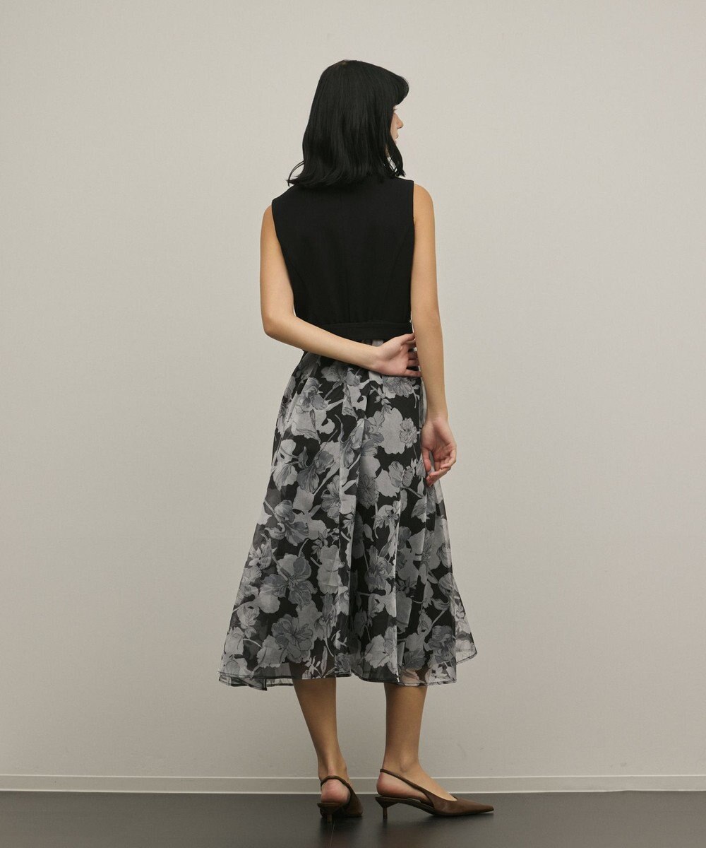 GRACE CONTINENTAL カシュクールフラワープリントワンピース 