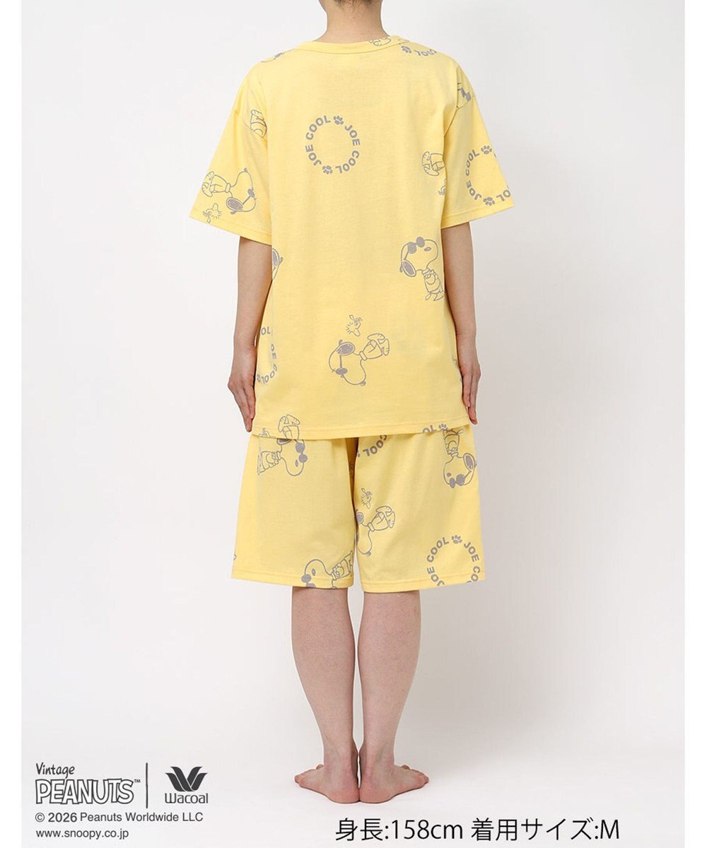 WACOAL PEANUTS パジャマ 5分袖 半袖 5分丈 オーガニックコットン100%(本体) レディース FDT169 /ワコール 