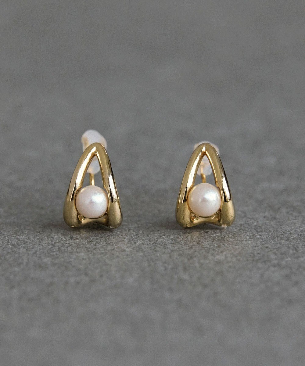 Phoebe 【痛くないシリーズ/金属アレルギー対応】ドロップパールライトフィットイヤリング　ゴールド 