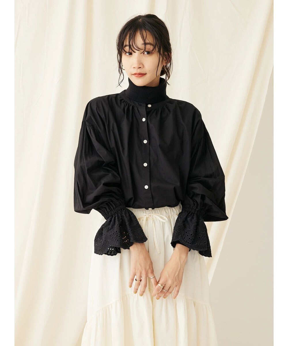 CRAFT STANDARD BOUTIQUE スカラレース袖ブラウス 