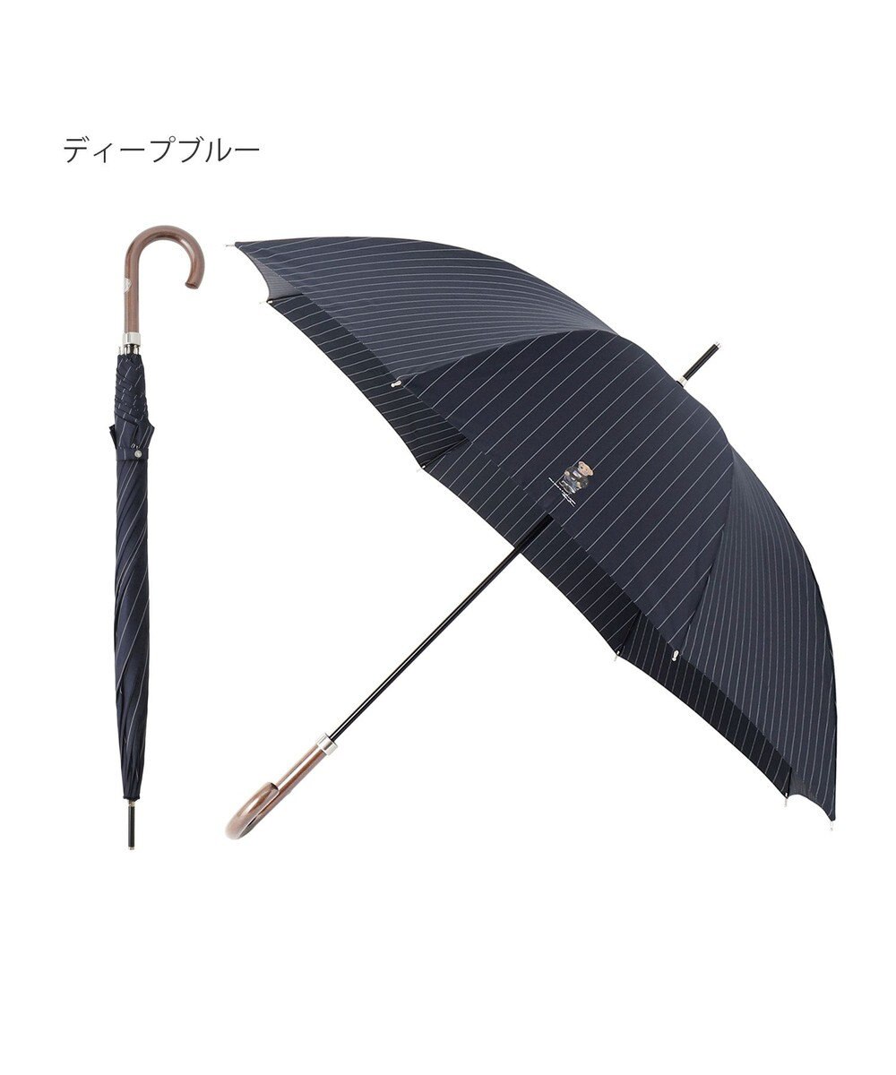 MOONBAT POLO RALPH LAUREN メンズ 長傘 ストライプ×BEAR 65cm 