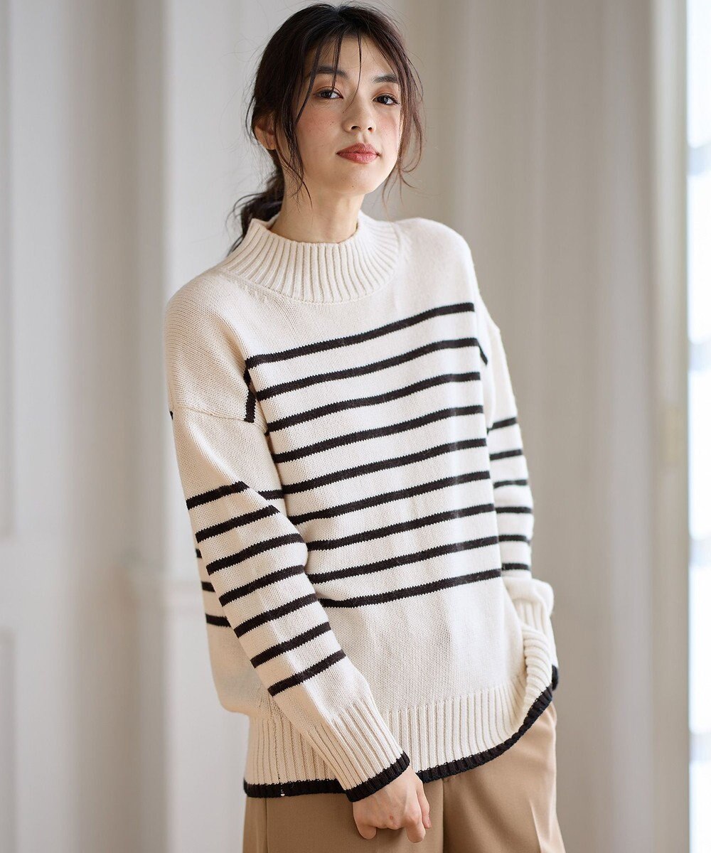 ANY ラムウールボトルネックプルオーバー 